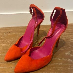 Oscar Tiye Basically New Bright Pink & Red Heels 39